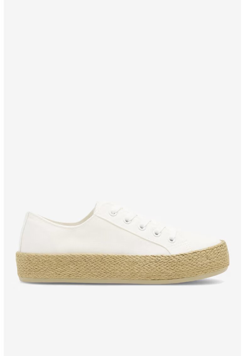 DeeZee Espadrile dama 5903419905025 - Textil - Alb - Alb