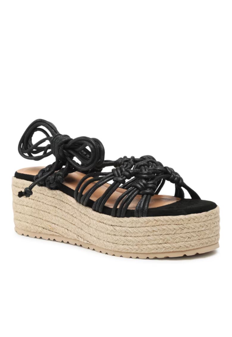 DeeZee Espadrile dama Textil - Negru