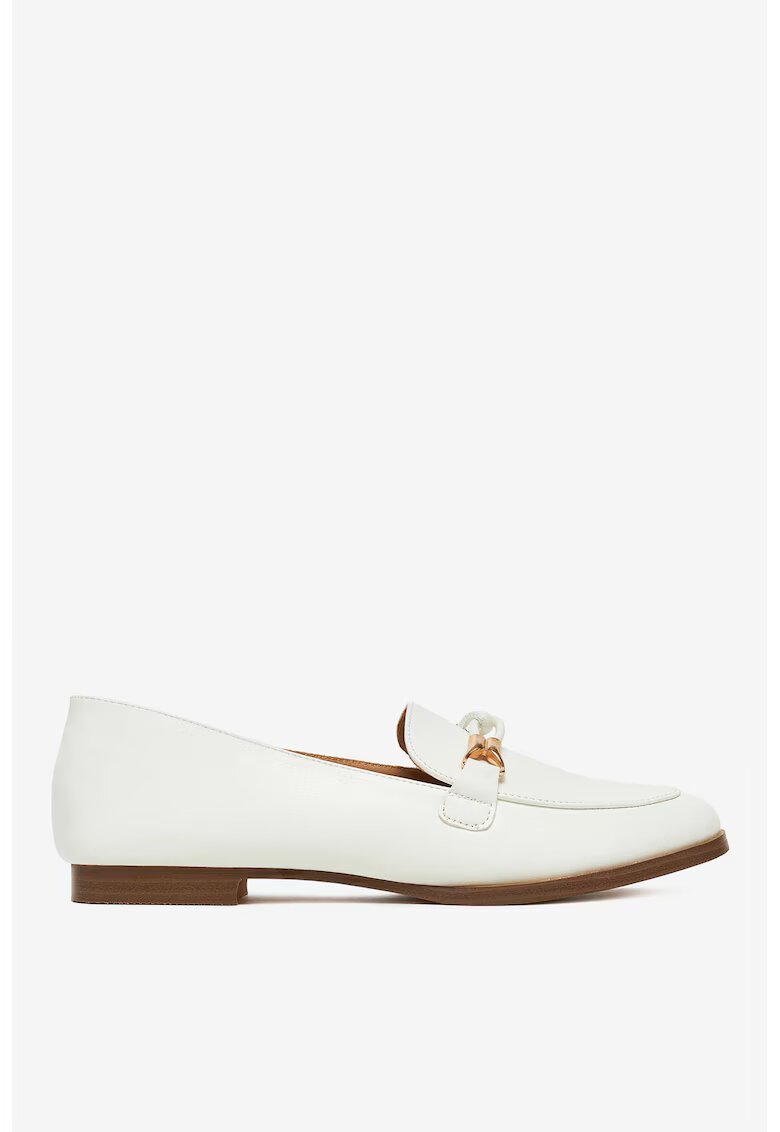 DeeZee Mocasini Material Sintetic - Culoare Alb - Alb
