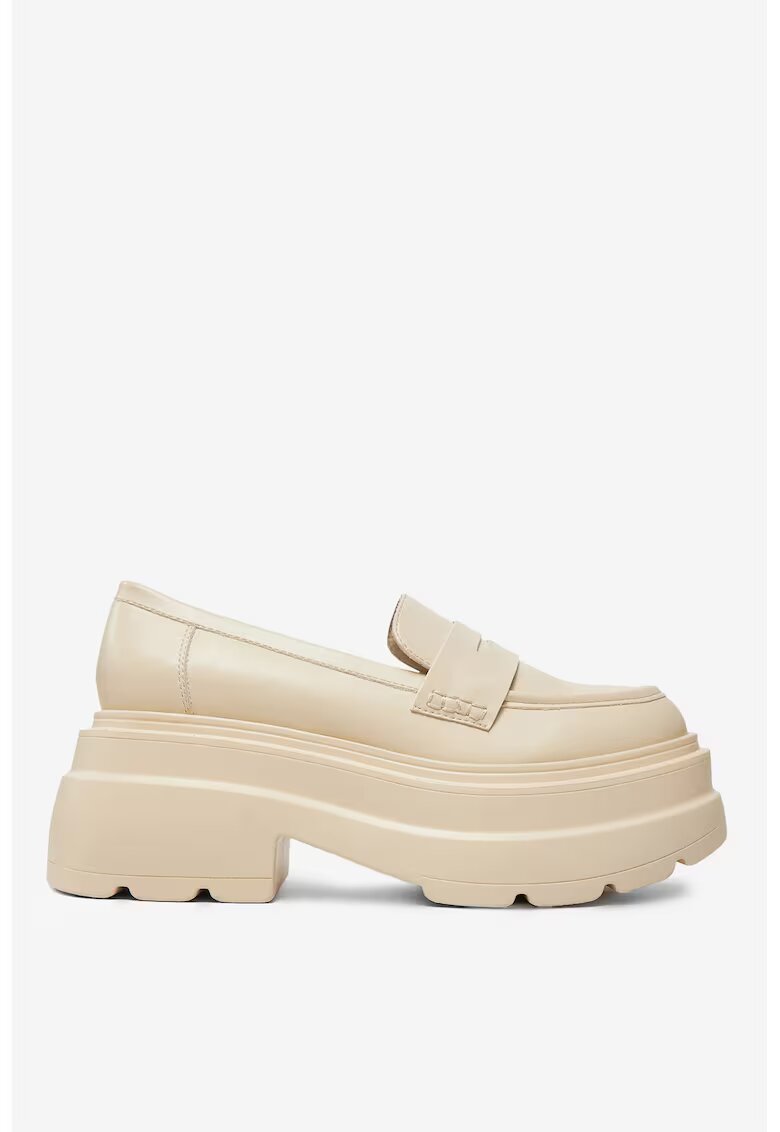 DeeZee Mocasini Material Sintetic - Culoare Bej - Bej
