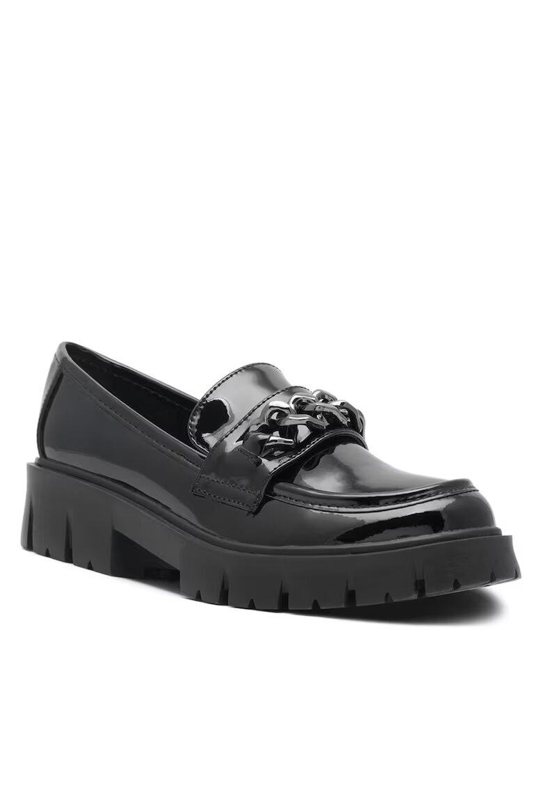 DeeZee Pantofi copii - mocasini fete - negru - textil