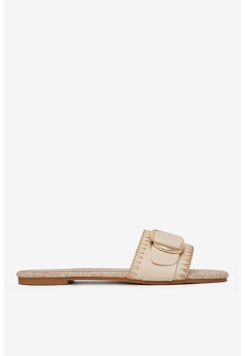 DeeZee Papuci dama Bej - Material textil - Bej