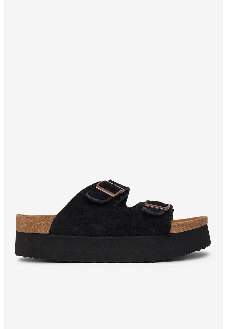 DeeZee Papuci dama Piele naturala - Negru - Negru