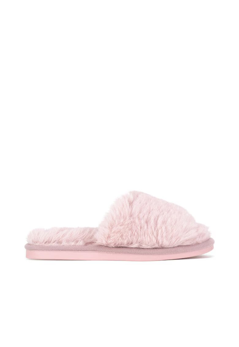 DeeZee Papuci de casa - roz - material textil