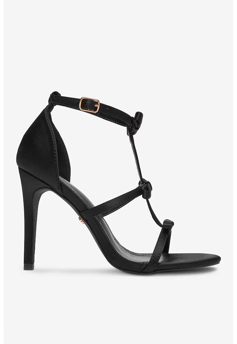 DeeZee Sandale cu toc Negru - Material Sintetic - Negru