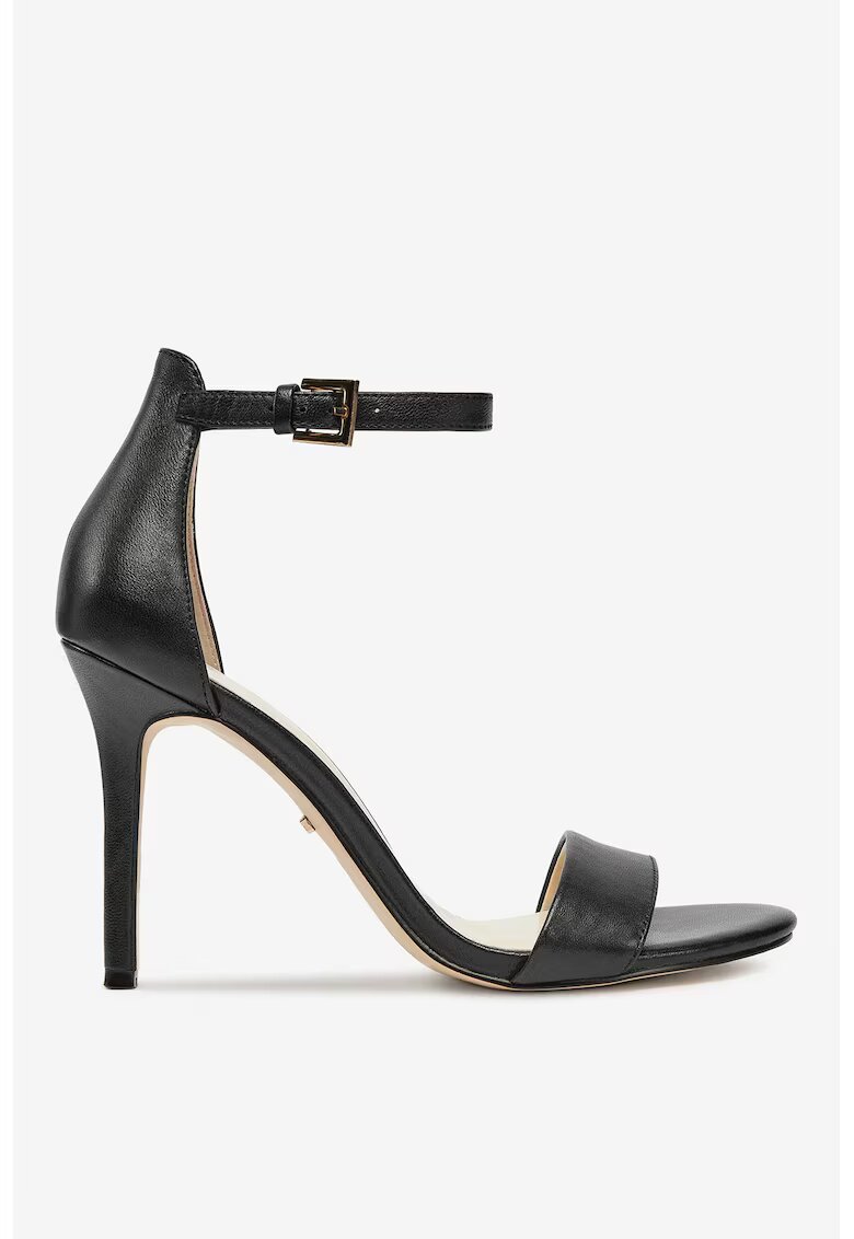 DeeZee Sandale cu toc Piele naturala - Negru - Negru