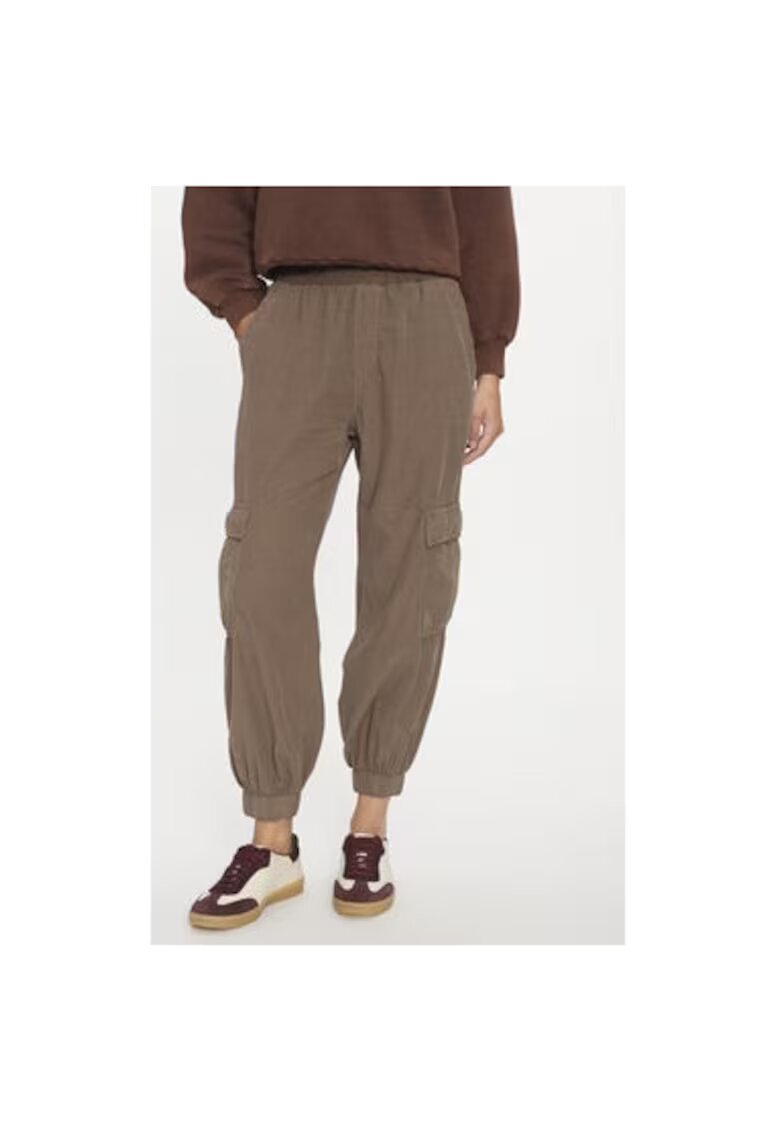 DEHA Pantaloni dama - 304530692 - Bumbac - Maro - Maro