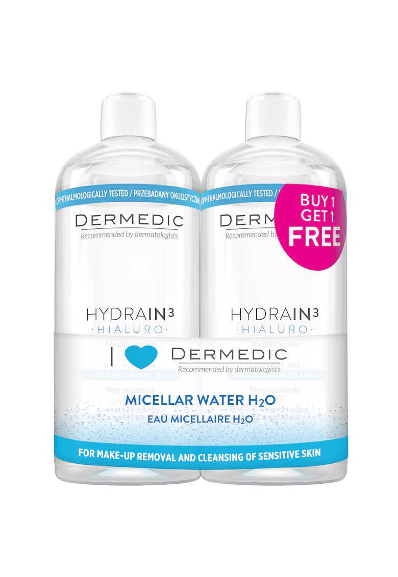 Dermedic Pachet 2 x Apa micelara H2O Hydrain3 - 500 ml