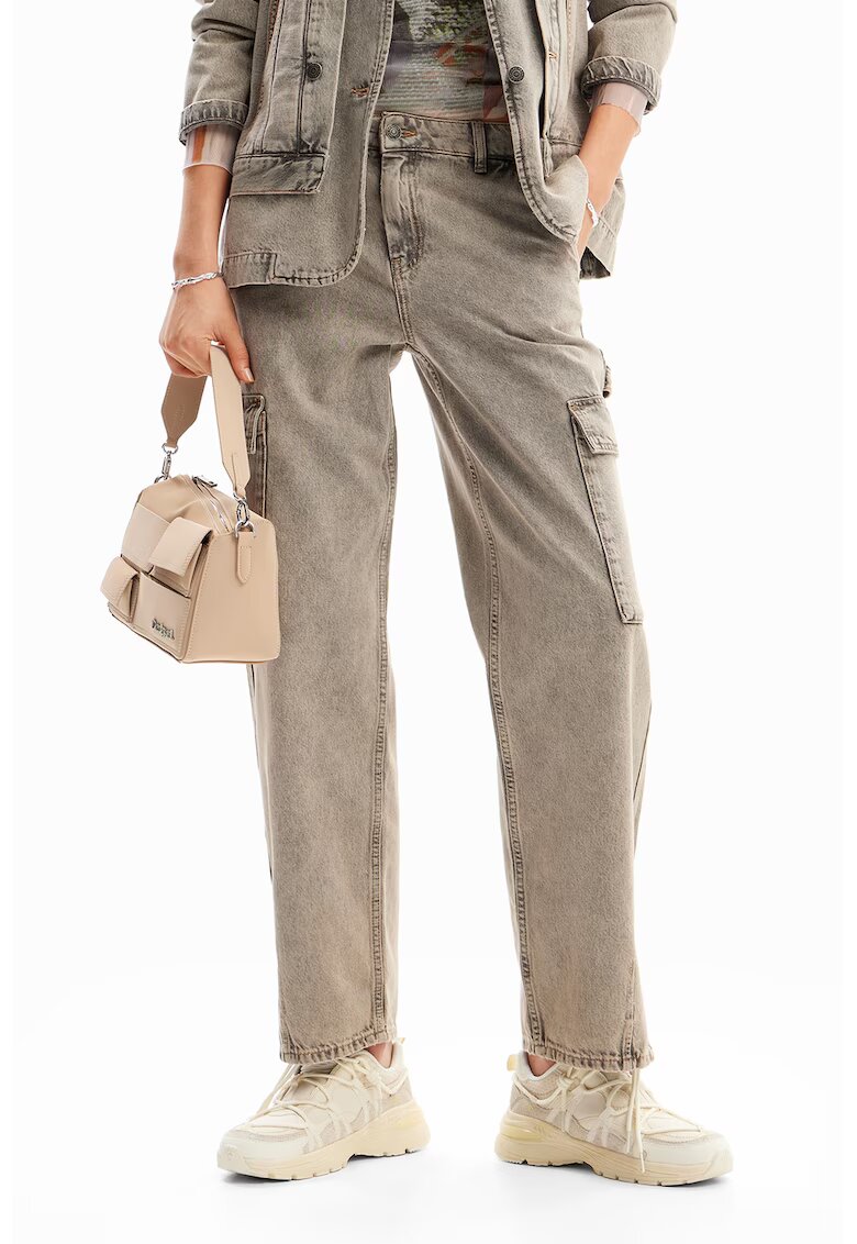 Desigual Blugi cargo drepti - Grej