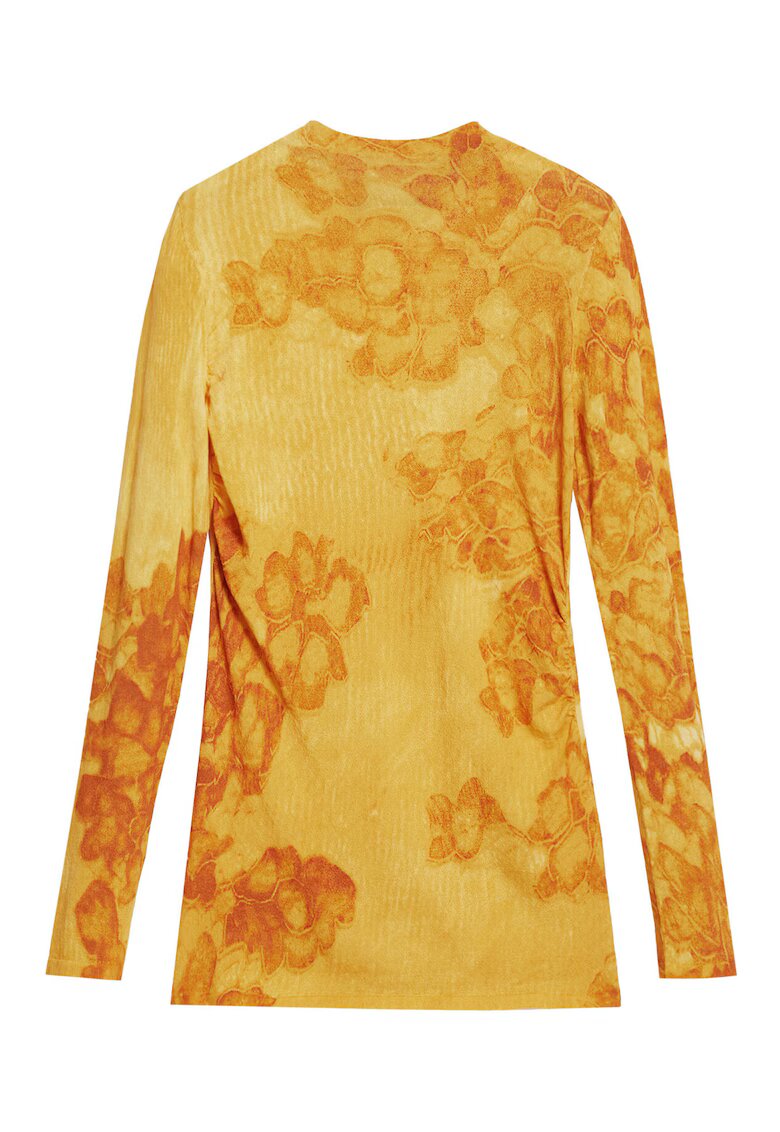 Desigual Bluza dama - galben - 62% viscoza - 38% poliamida