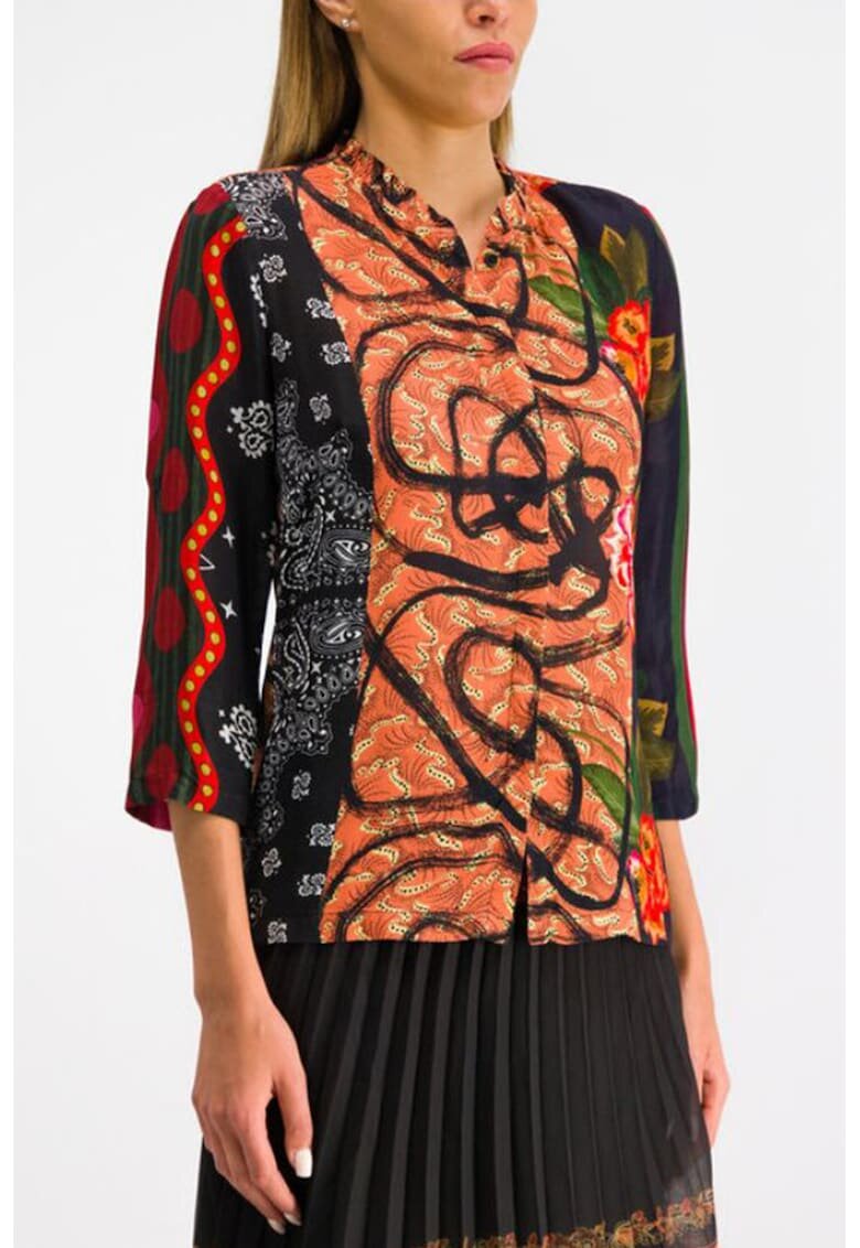 Desigual Camasa cu imprimeu floral si geometric Jenica - Multicolor