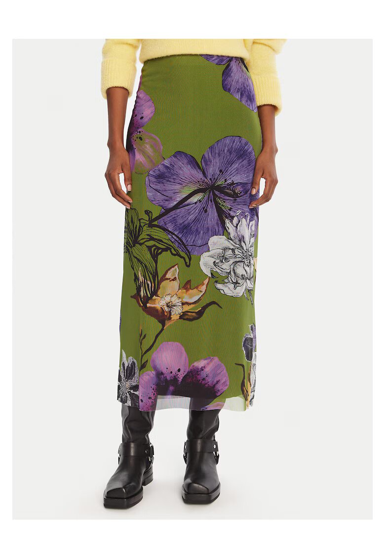 Desigual Fusta maxi verde - femei