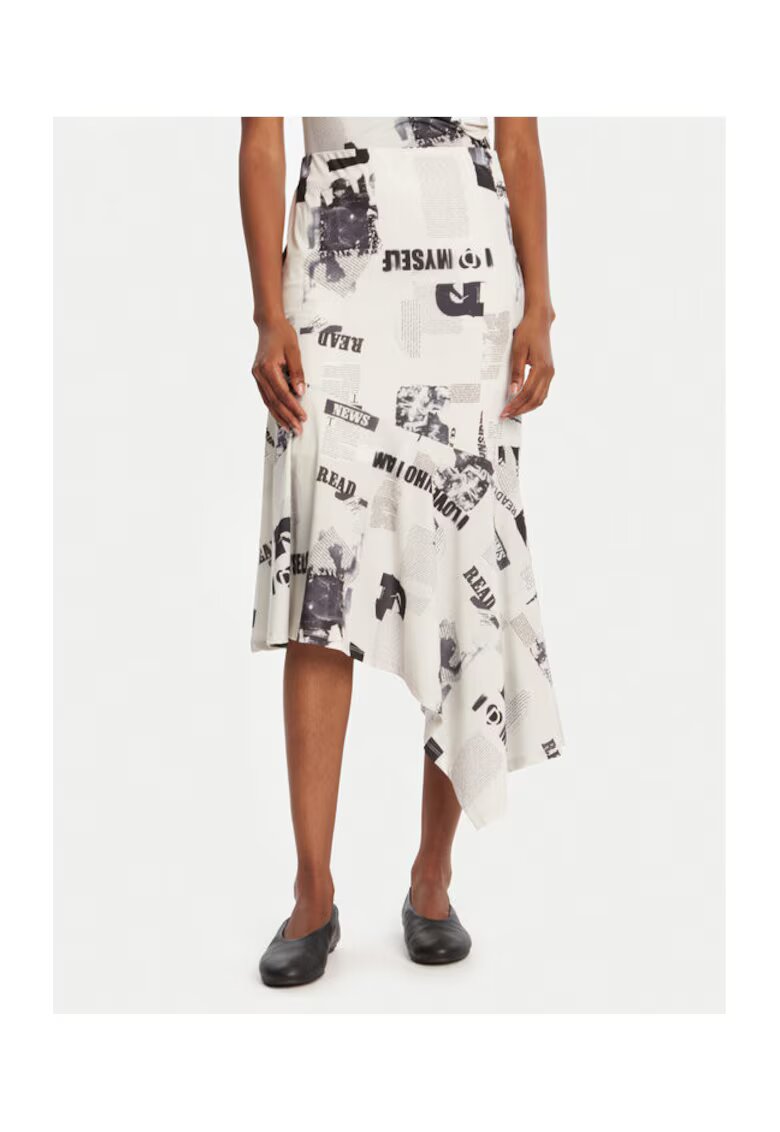 Desigual Fusta midi - alb - femei