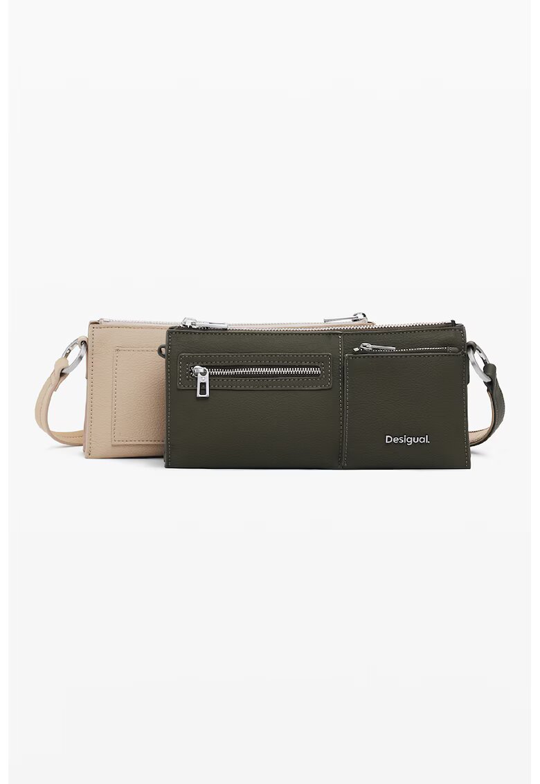 Desigual Geanta baguette de piele ecologica - Bej