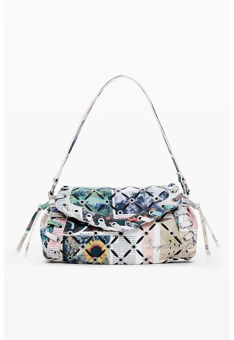 Desigual Geanta crossbody cu imprimeu grafic - Multicolor