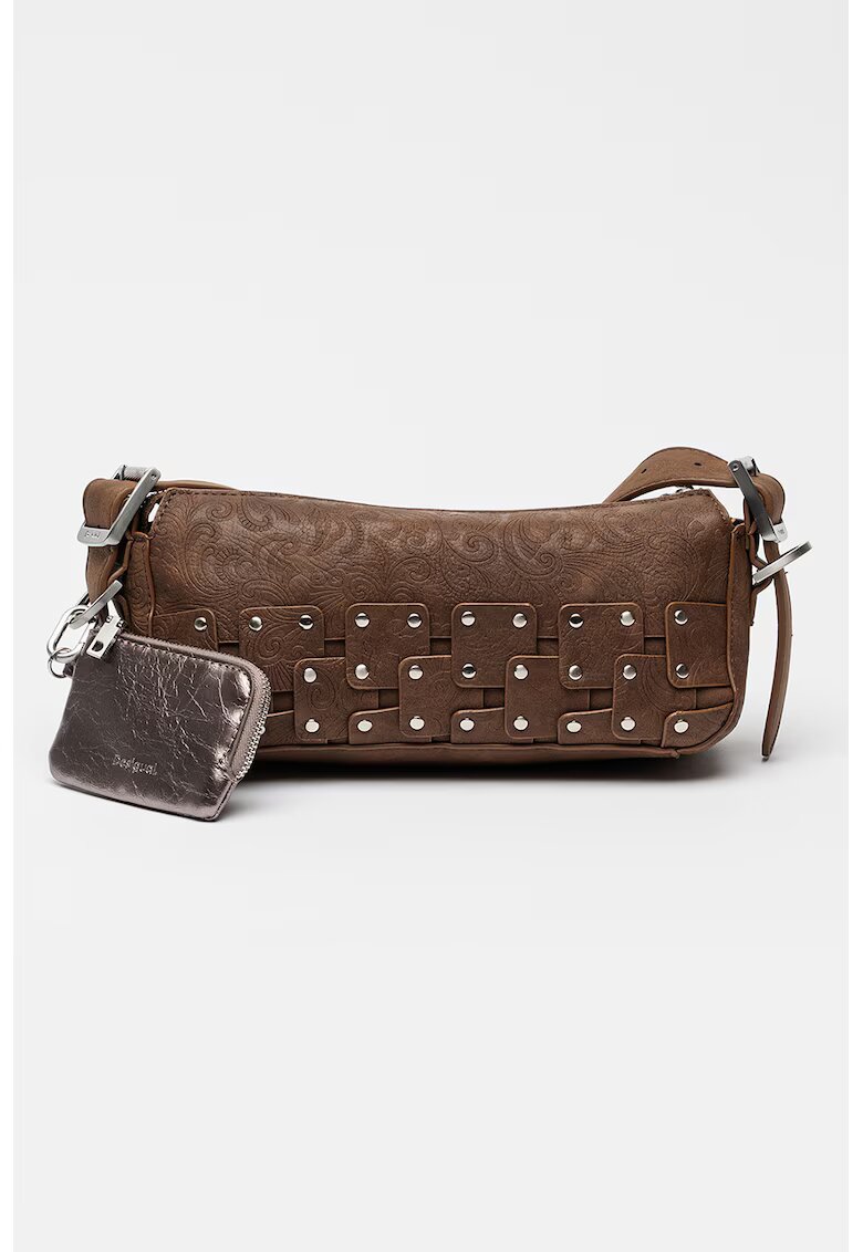 Desigual Geanta crossbody din piele ecologica cu etui detasabil - Maro