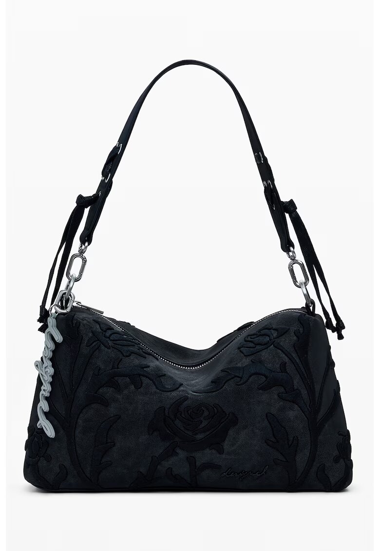 Desigual Geanta cu bareta de umar si aspect texturat - Negru