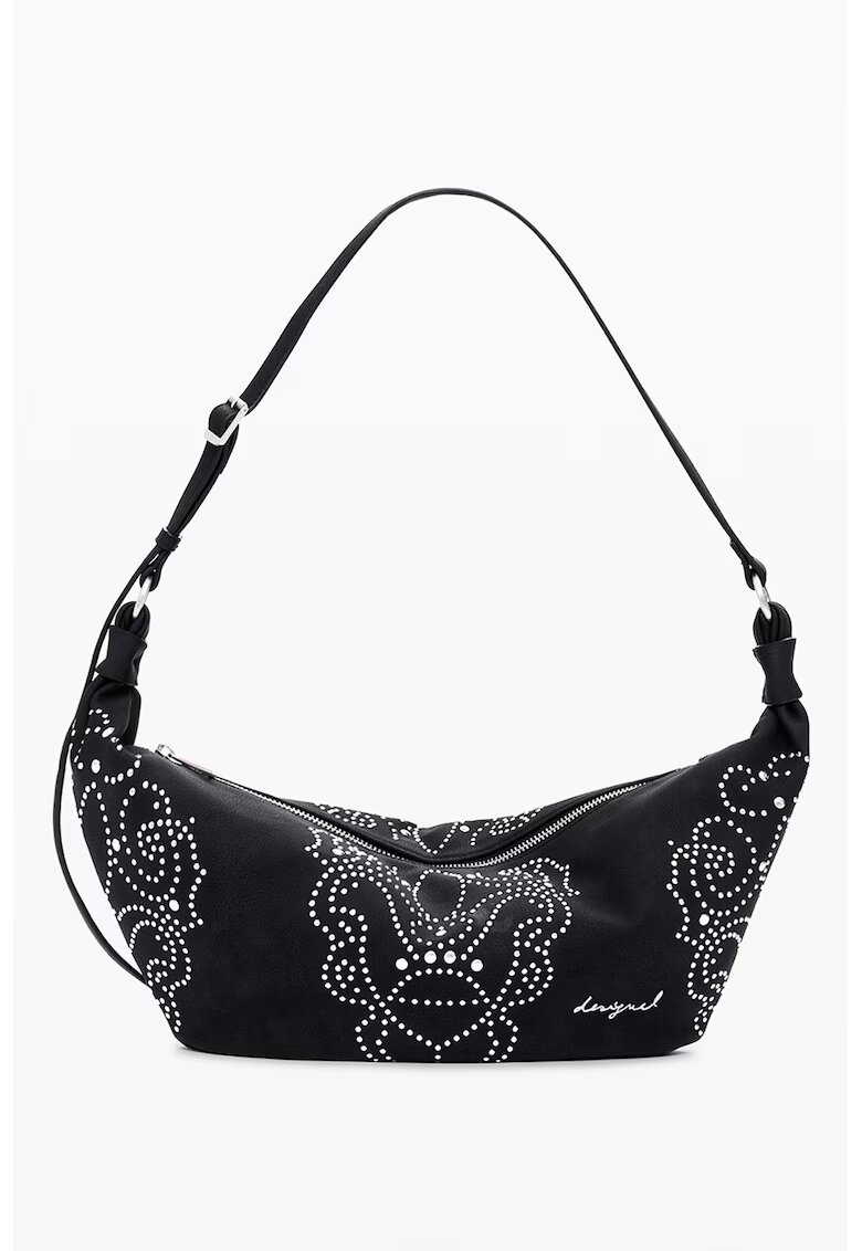 Desigual Geanta de piele ecologica cu bareta de umar si model - Negru