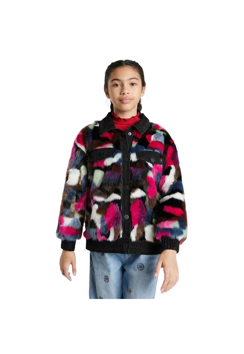 Desigual Jacheta cu blana artificiala Amur