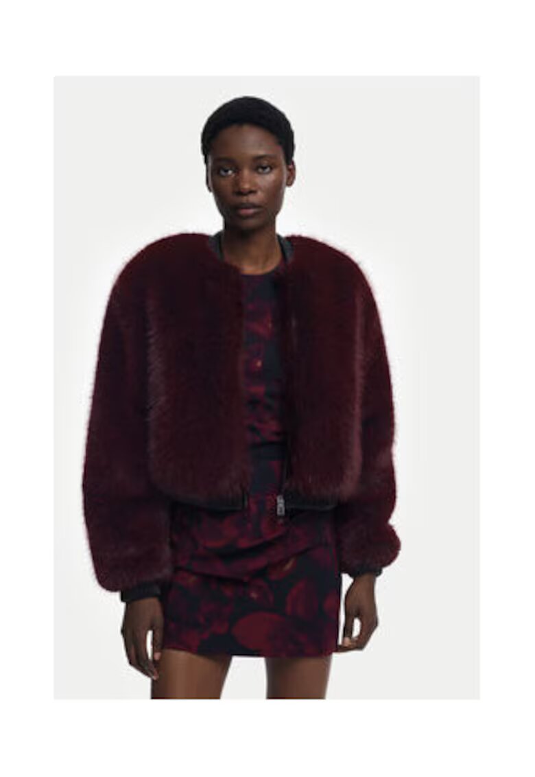 Desigual Jacheta dama - bordeaux - poliester -