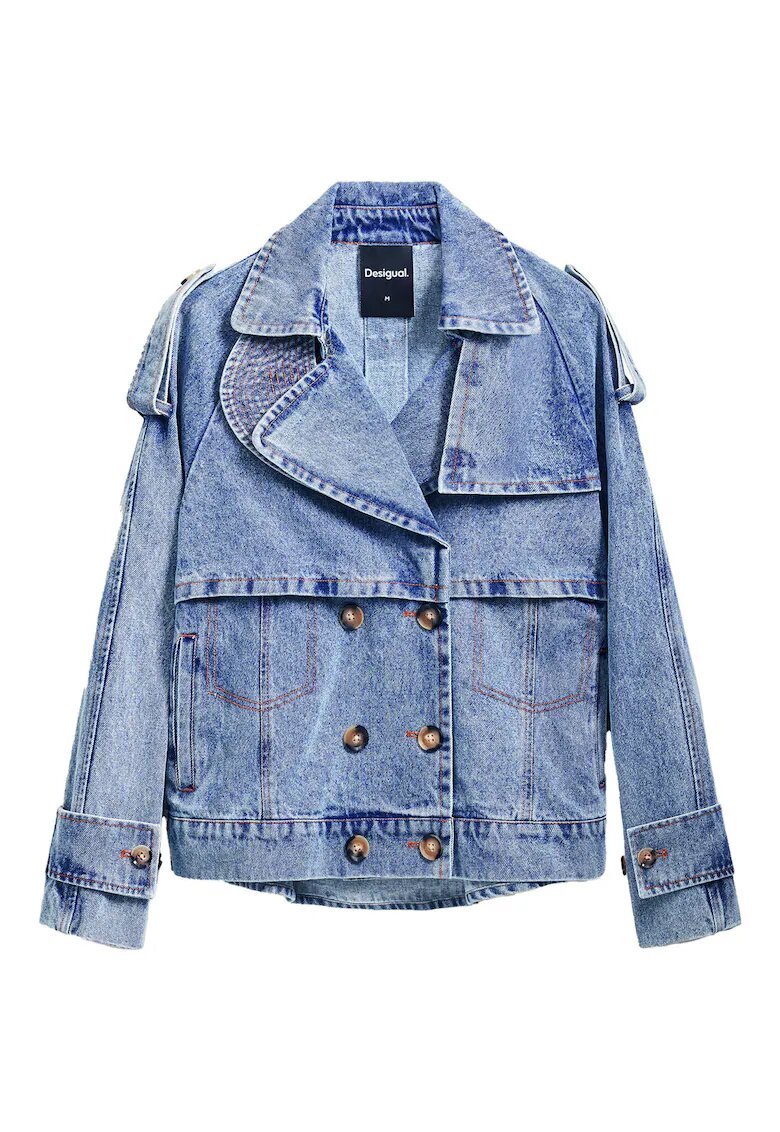 Desigual Jacheta de blugi dama 25SWED57 - Bumbac - Albastru - Albastru