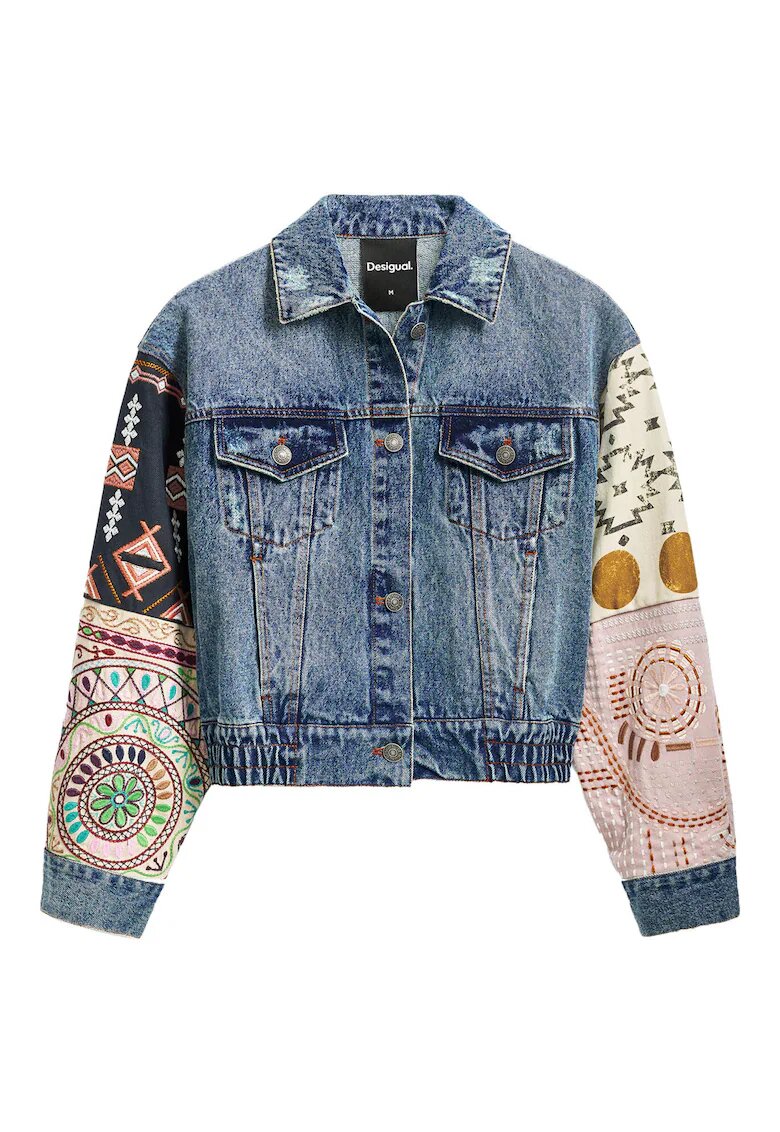 Desigual Jacheta de blugi dama 25SWED59 - Bumbac - Albastru - Albastru