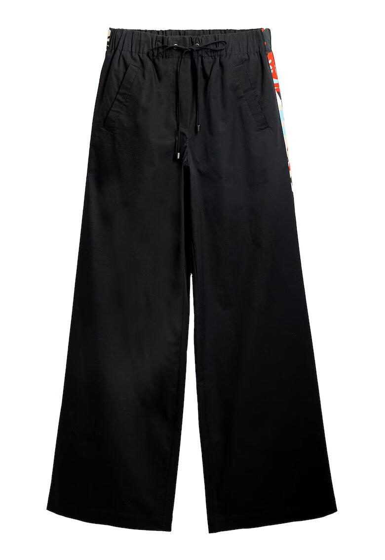 Desigual Pantaloni dama 25SWPW19 - Bumbac - Negru - Negru