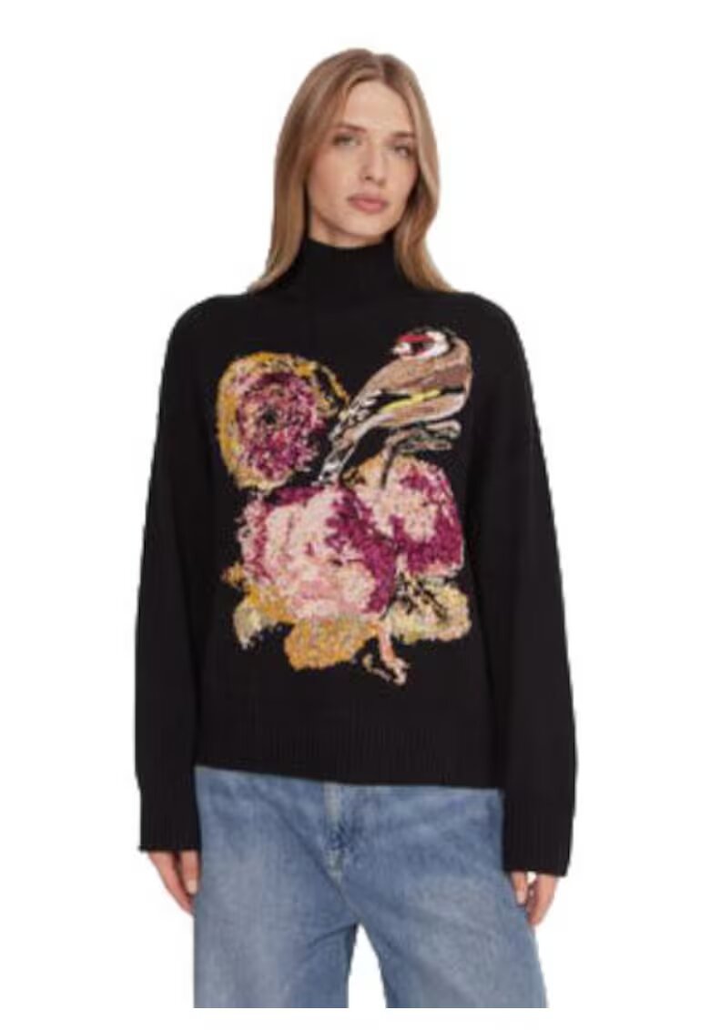 Desigual Pulover dama - negru - sintetic -