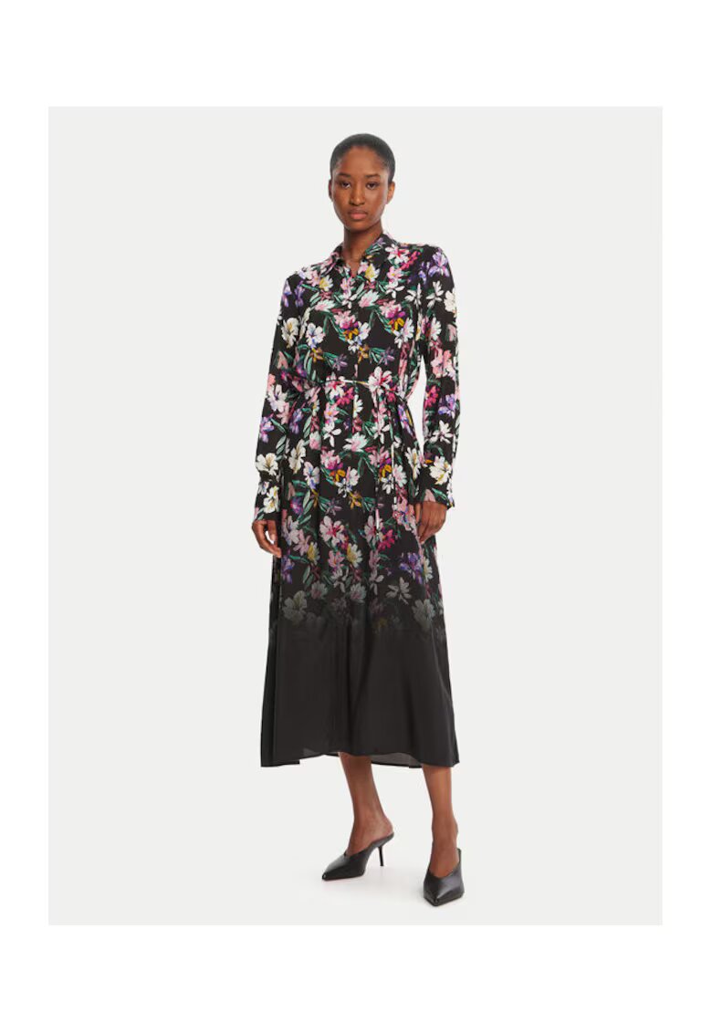 Desigual Rochie camasa dama negru - fabricatie de calitate