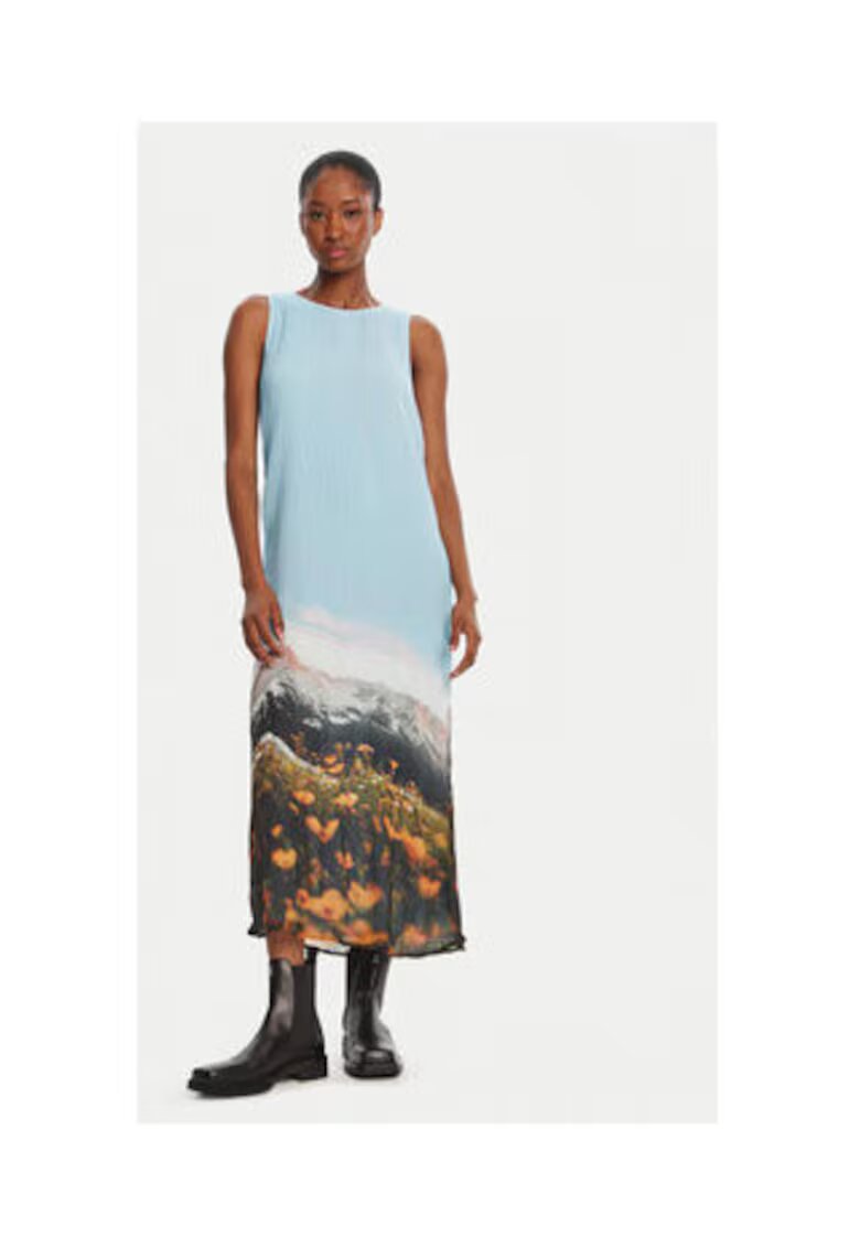 Desigual Rochie casual - albastru - 100% poliester -