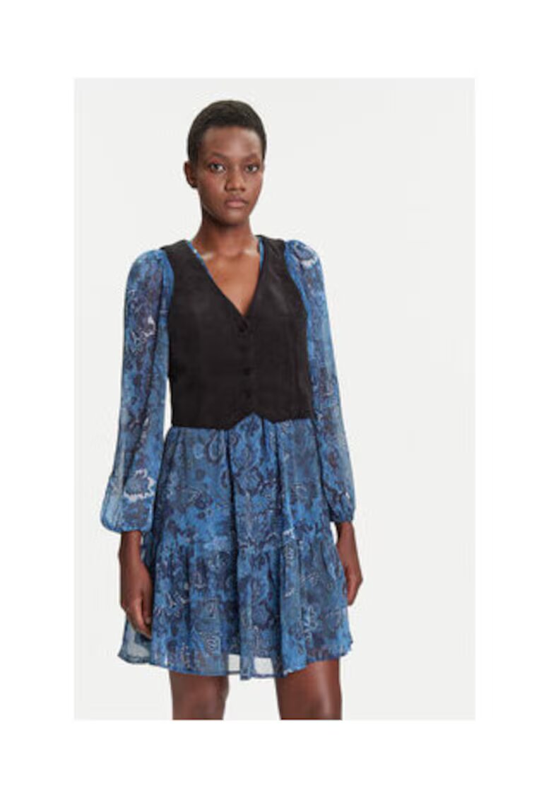 Desigual Rochie casual Dama - albastru - 100% poliester -