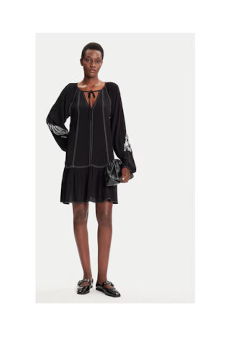 Desigual Rochie casual - neagra - 100% viscoza -