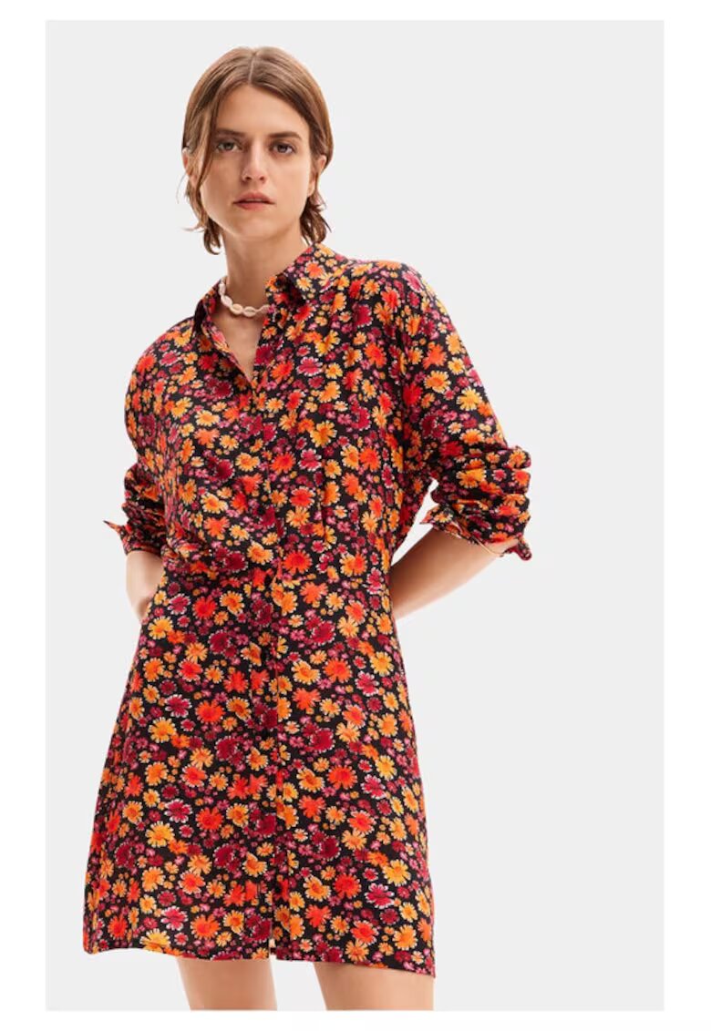 Desigual Rochie dama - 76725 - Portocaliu - Viscoza