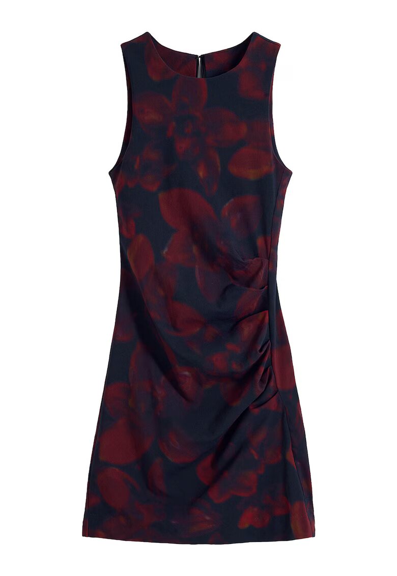 Desigual Rochie de cocktail dama burgundy - fabrica usoara