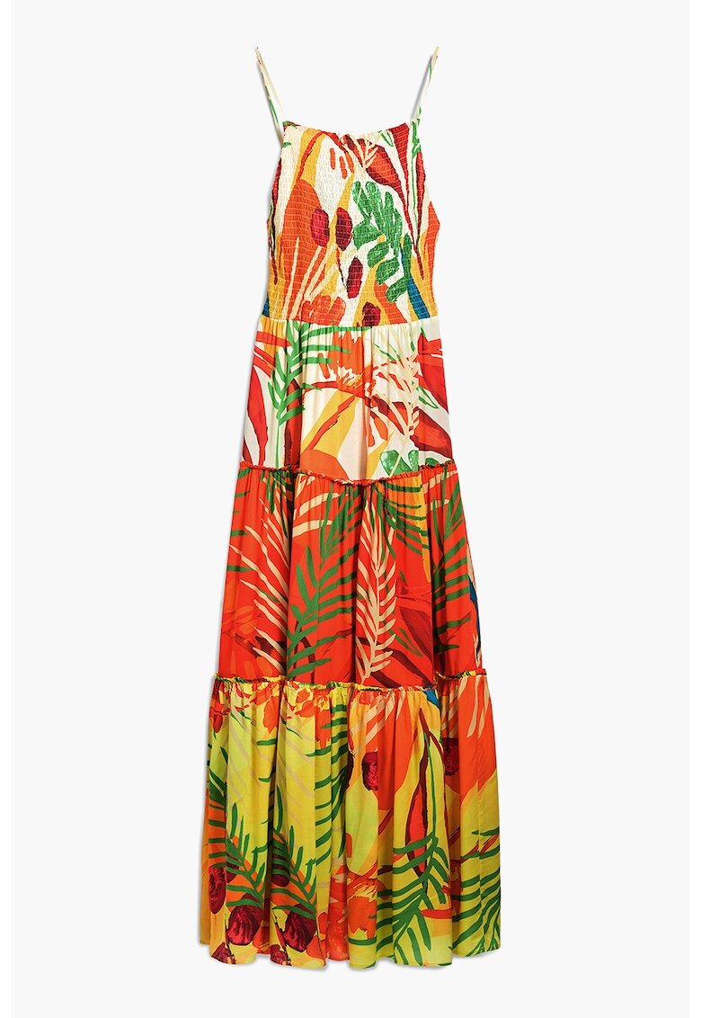 Desigual Rochie de plaja cu design tropical - Multicolor