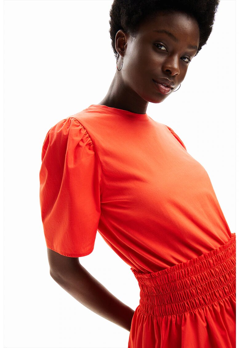 Desigual Rochie midi cu buzunare laterale - Portocaliu mandarina