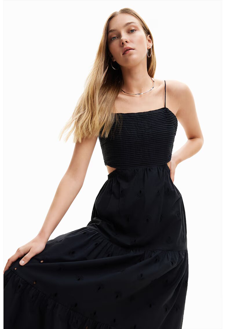 Desigual Rochie midi cu decupaje - fara maneci - Negru