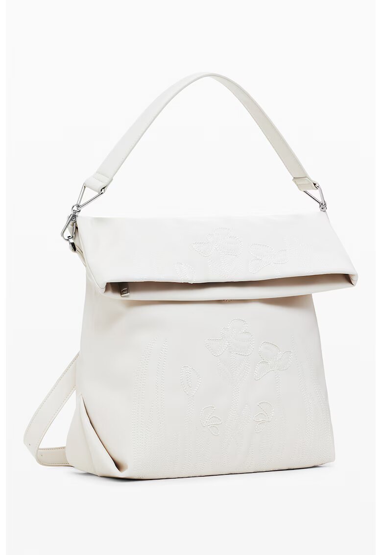 Desigual Rucsac din piele ecologica - Alb fildes