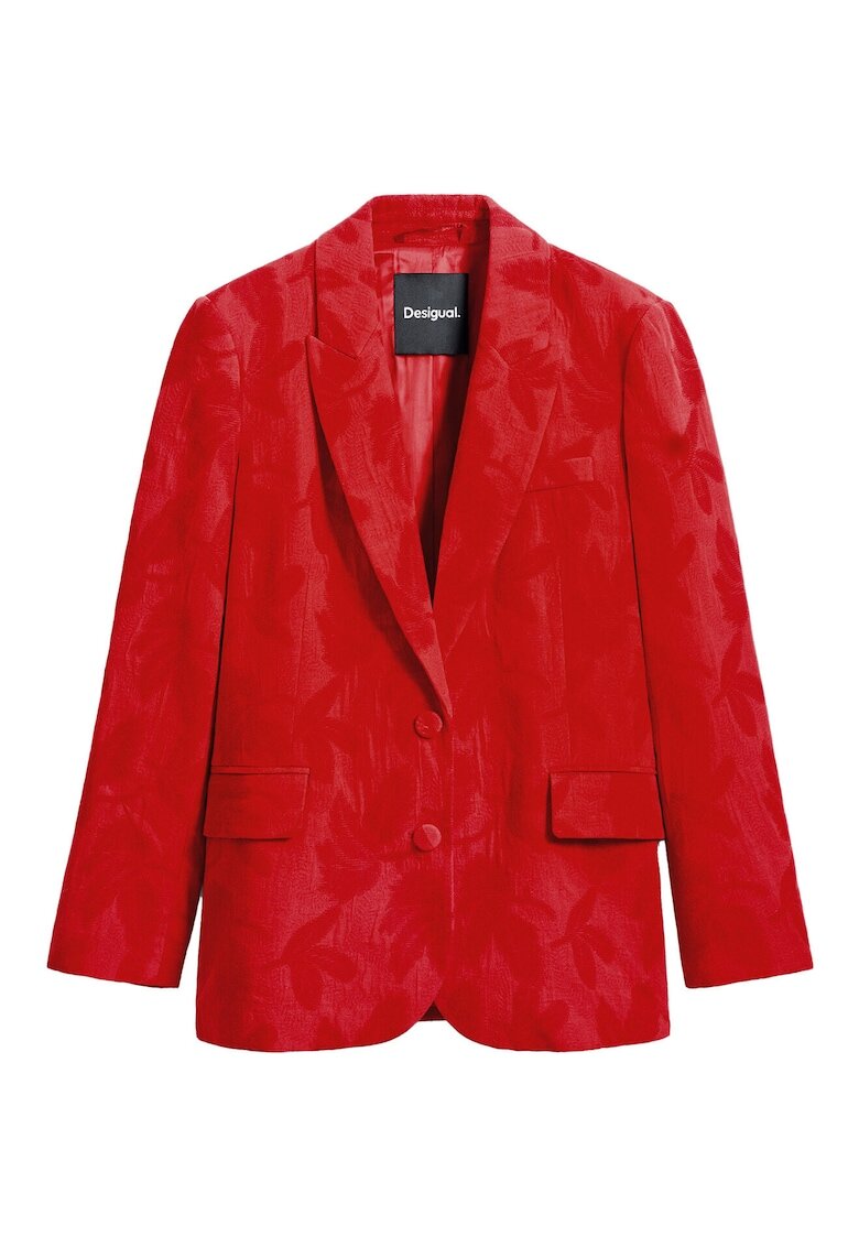 Desigual Sacou dama 25SWEW18 - Bumbac/Viscoza - Rosu - Rosu