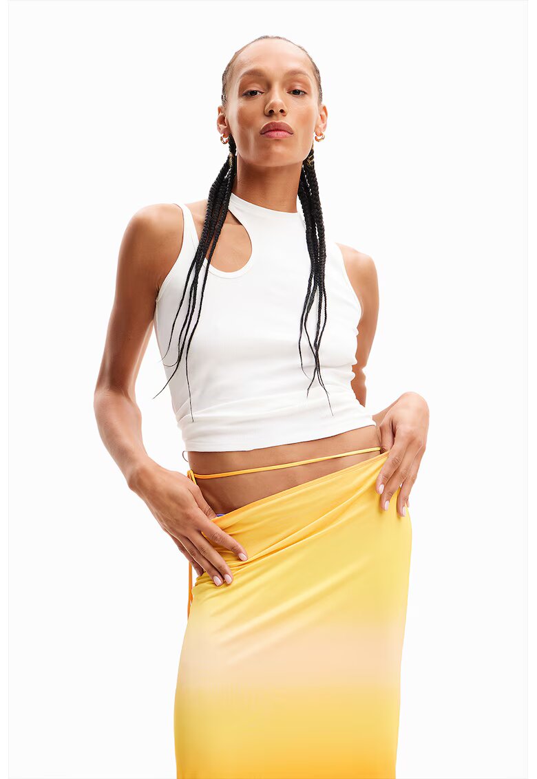 Desigual Top crop asimetric - Alb