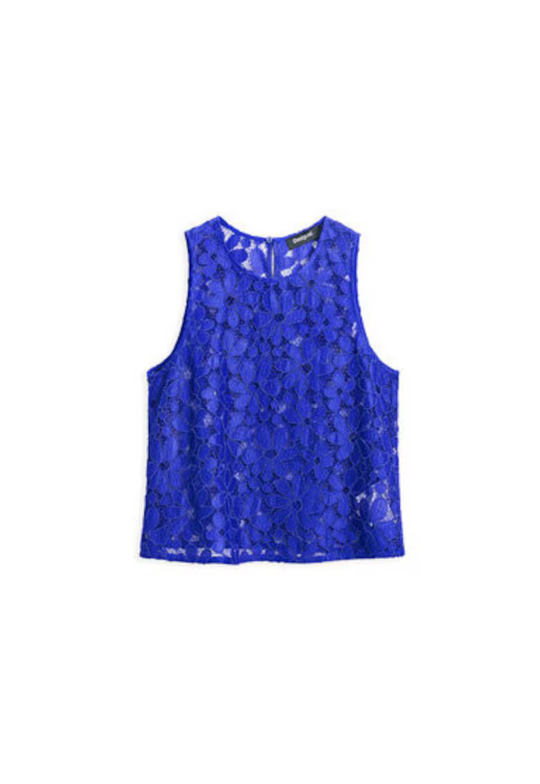 Desigual Top dama 25SWBW25 - Poliester reciclat - Albastru - Albastru
