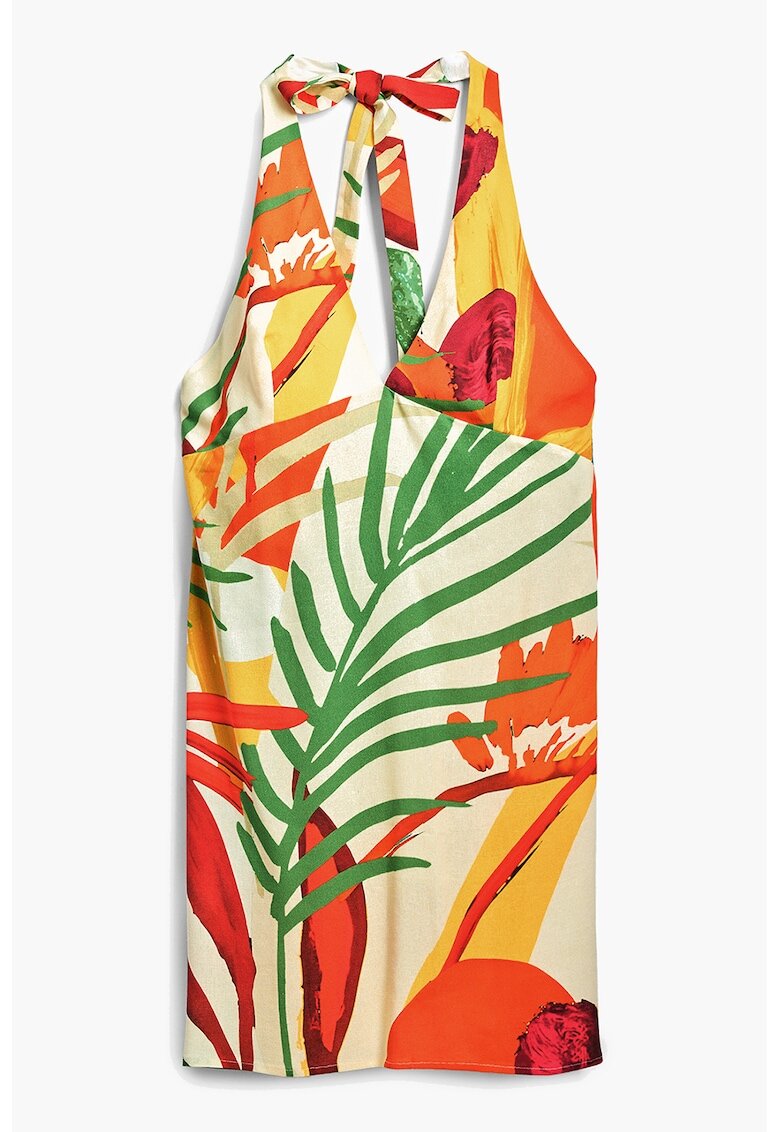 Desigual Top de plaja cu decolteu halter - Multicolor
