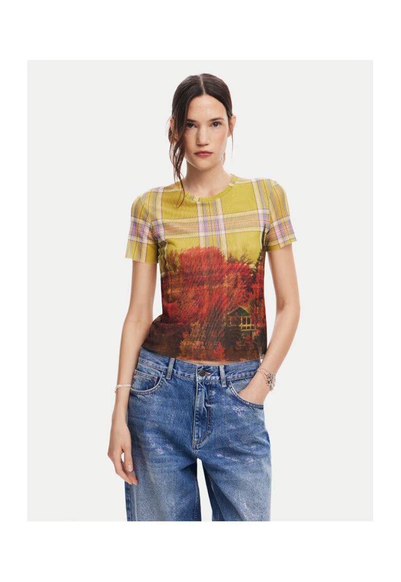 Desigual Tricou dama - 304476914 - Poliester - Multicolor - Multicolor