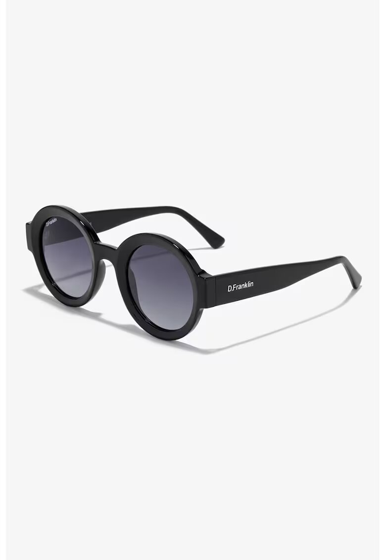 DFranklin Ochelari de soare rotunzi cu lentile polarizate - Negru