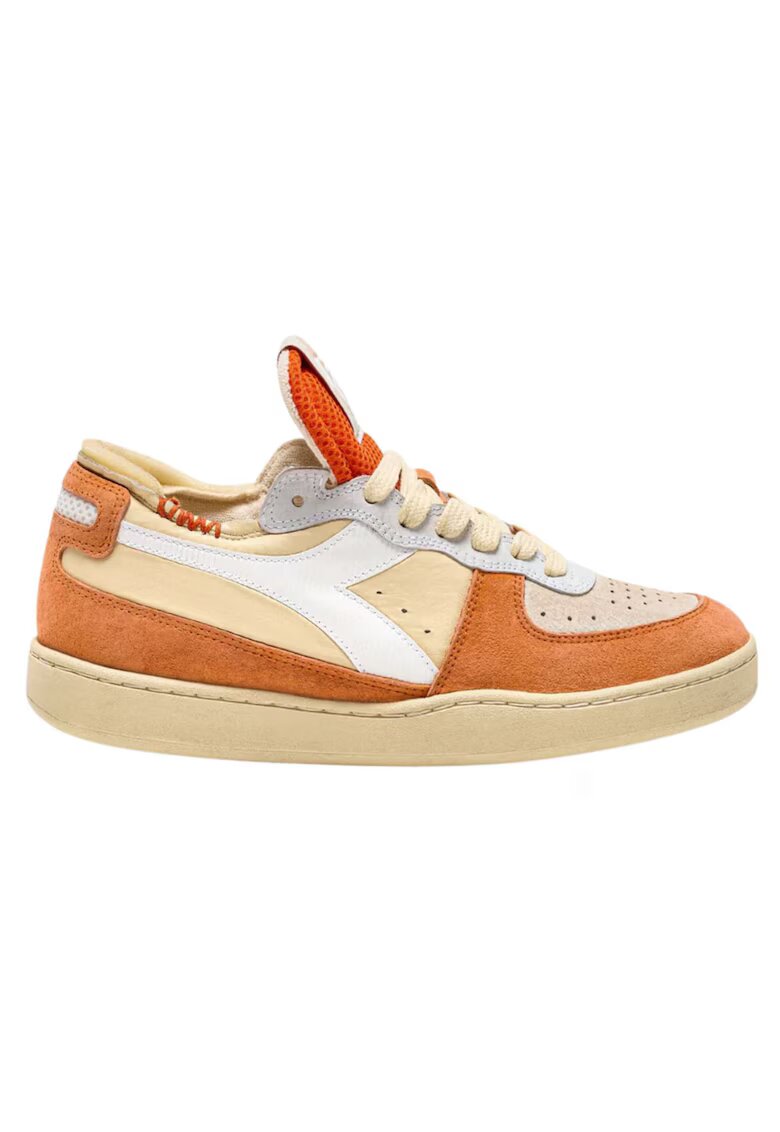 Diadora Pantofi sport din piele si piele intoarsa Basket Row
