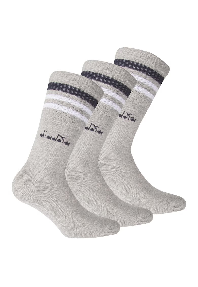 Diadora Set de sosete lungi unisex - 3 perechi - Gri