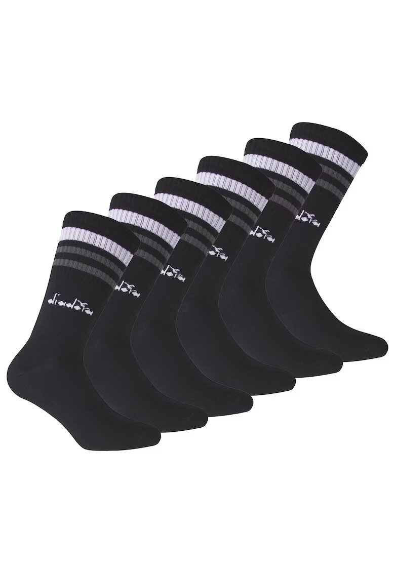 Diadora Set de sosete lungi unisex - 6 perechi - Albastru inchis