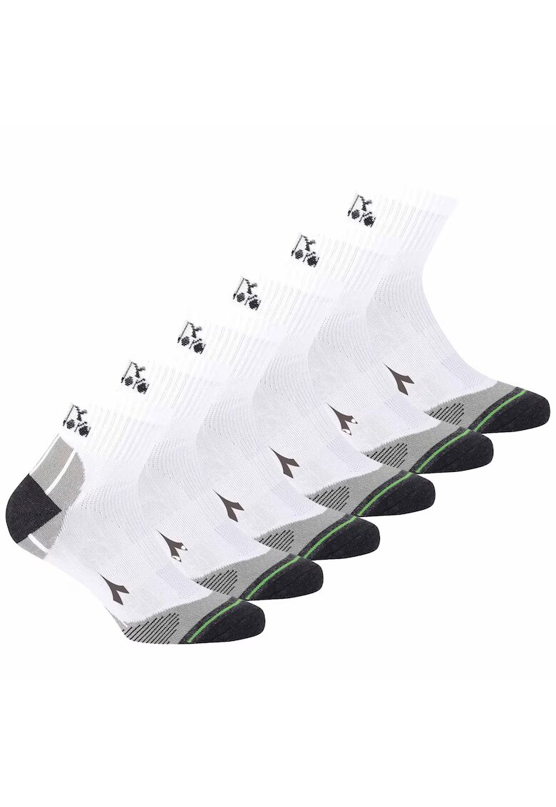Diadora Set de sosete scurte unisex - 6 perechi - Alb