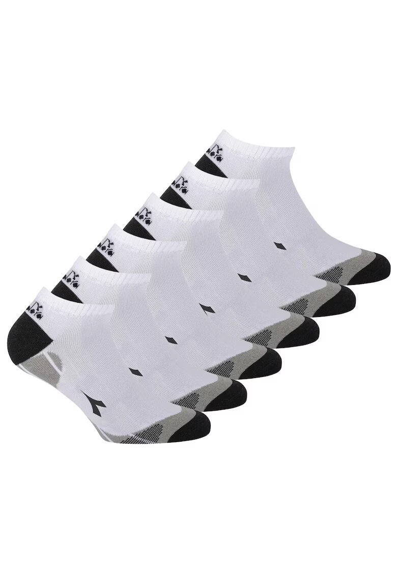 Diadora Set de sosete unisex pana la glezna - 6 perechi - Alb