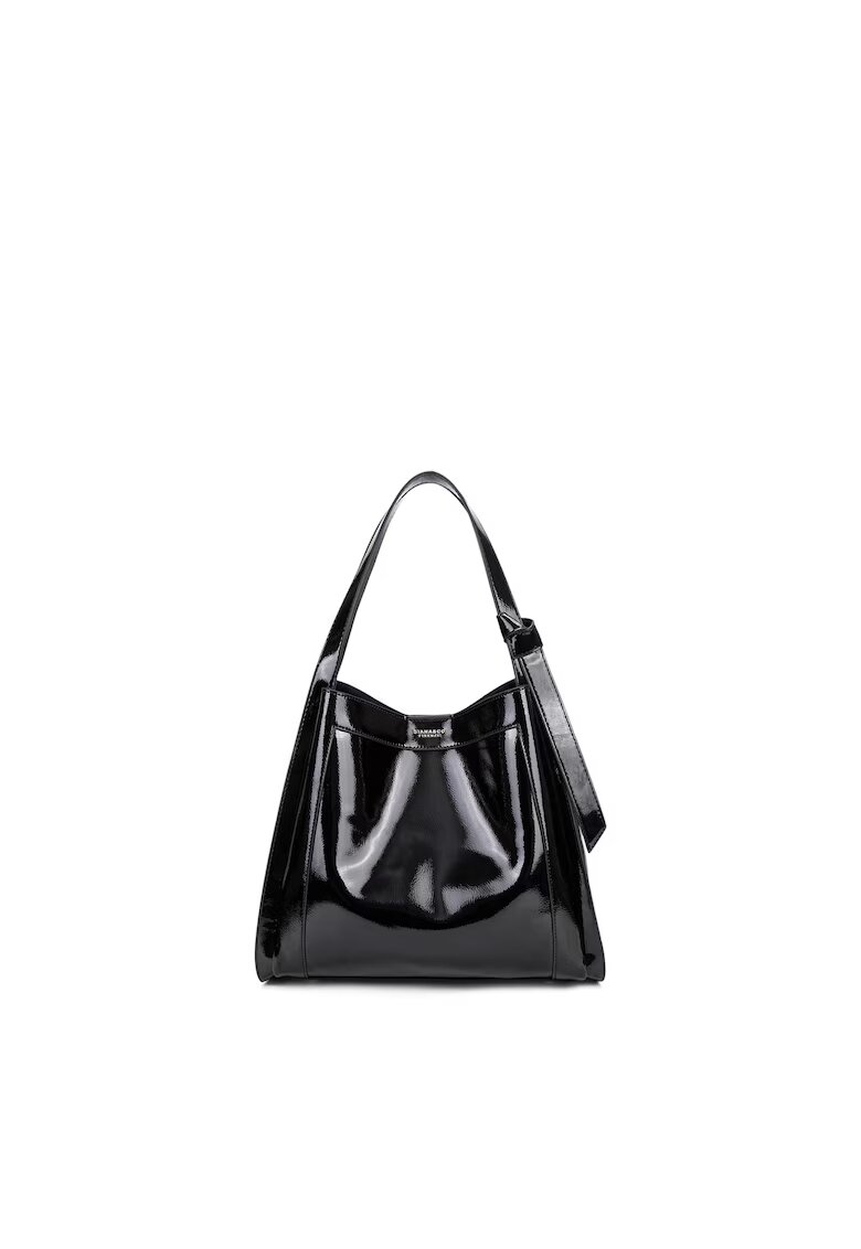 DianaCo Geanta cu aspect lucios Velvetia Prime - Negru